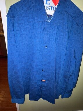 Robert Graham Blue Paisley Dress Shirt